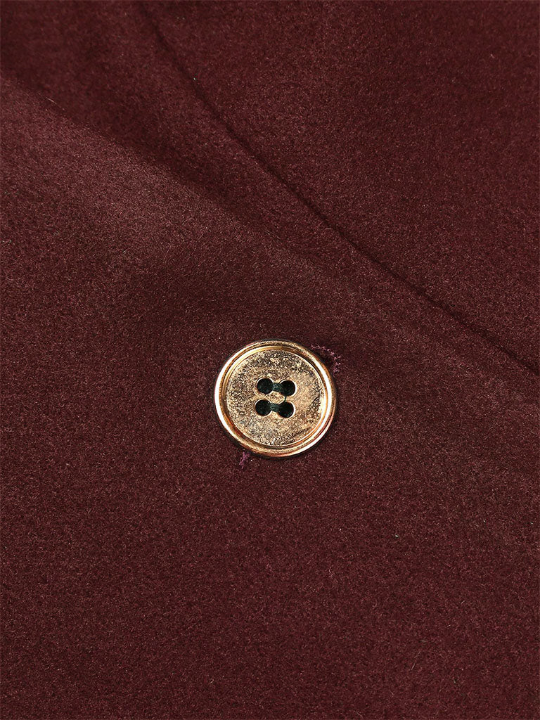 Manteau Boutons Uni Vert Foncé Années 1950