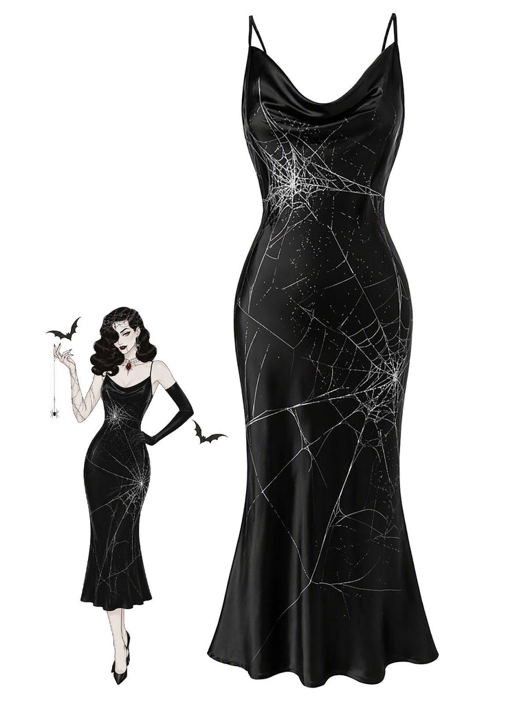 Robe rose en queue de poisson d'Halloween des années 1960