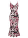 Robe rose en queue de poisson d'Halloween des années 1960