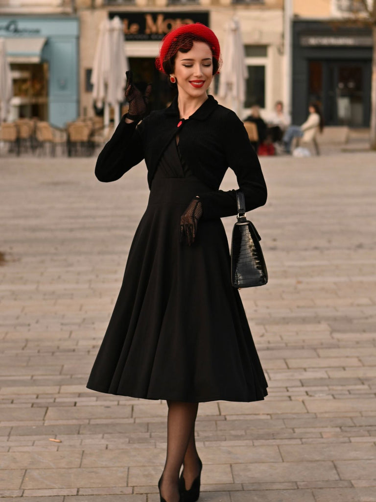 [Prévente] Veste courte en maille texturée noire