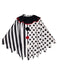 Cape de clown d'horreur d'Halloween cosplay noire années 1950