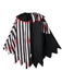 Cape de clown d'horreur d'Halloween cosplay noire années 1950