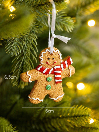 Décorations de Noël vintage en forme de bonhomme en pain d'épice
