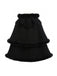 Cape à capuche style chat noire et fourrure synthétique des années 1960