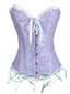 Corset à lacets imprimé palais style steampunk vintage