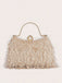 Sac de soirée à poignée avec pompon vintage