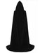 Cape longue à capuche unie de Noël des années 1950