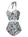 Maillot de bain d'été rétro cerise à licou années 1950