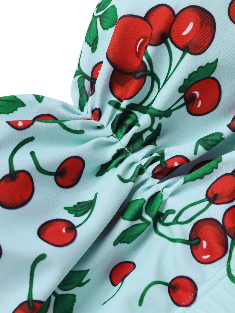 Maillot de bain d'été rétro cerise à licou années 1950