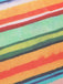 Maillot de bain multicolore à rayures Boho 1970 avec Cache Maillot