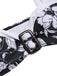 Ensemble bikini noir à motif floral Hepburn des années 1940