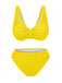Maillot de bain en tissu texturé à nœud papillon uni des années 1940