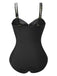 Maillot de bain évidé bouton une pièce années 1950