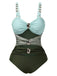 Maillot de bain évidé bouton une pièce années 1950