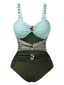 Maillot de bain évidé bouton une pièce années 1950