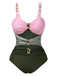 Maillot de bain évidé bouton une pièce années 1950