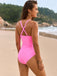 Maillot de bain une pièce à bretelles spaghetti et dos croisé des années 1950