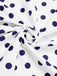 Robe de bain dos nu patchwork à pois bleus années 40