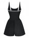 Maillot de bain une pièce tankini à fleurs noires années 1940