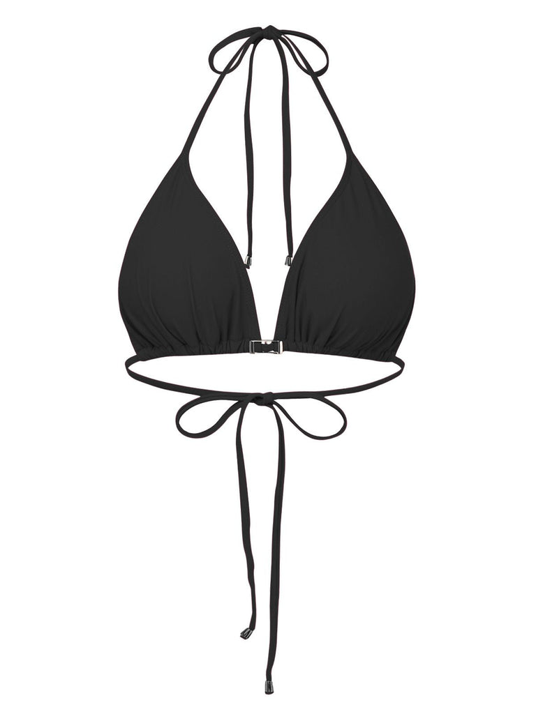 Maillot de bain dos nu en maille noire années 1950