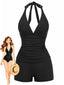 Ensemble tankini court halter années 1940