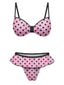 Maillot de bain à pois rose pêche années 1940