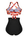 Maillot de bain taille haute à carreaux des années 1950