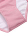 Maillot de bain dos nu plissé à lacets rose des années 1950