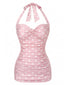Maillot de Bain Rose Pâle À Pois Années 50