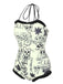 Maillot de bain une pièce à volants motif dessin animé années 1960