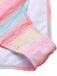 Maillot de bain multicolore en maille arc-en-ciel des années 1960
