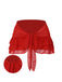 Cache maillot à Jupe en mousseline de soie rouge des années 1960