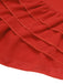 2PCS Maillot de bain licou roses et jupe cache-maillot rouges des années 1960