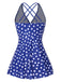 Maillot de bain à pois et bretelles croisées des années 1930