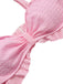 Maillot de Bain uni rose à bretelles et volants des années 1950