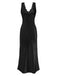 Chemise de nuit en dentelle et satin col v des années 1930