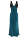 Chemise de nuit en dentelle et satin col v des années 1930