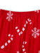 Ensemble pyjama rouge à flocons de neige et cannes Noël années 1950
