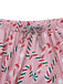 Ensemble pyjama long rose motif canne de Noël des années 1940