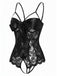 Lingerie en dentelle et satin avec nœud années 1970