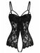 Lingerie en dentelle et satin avec nœud années 1970