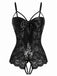 Lingerie en dentelle et satin avec nœud années 1970