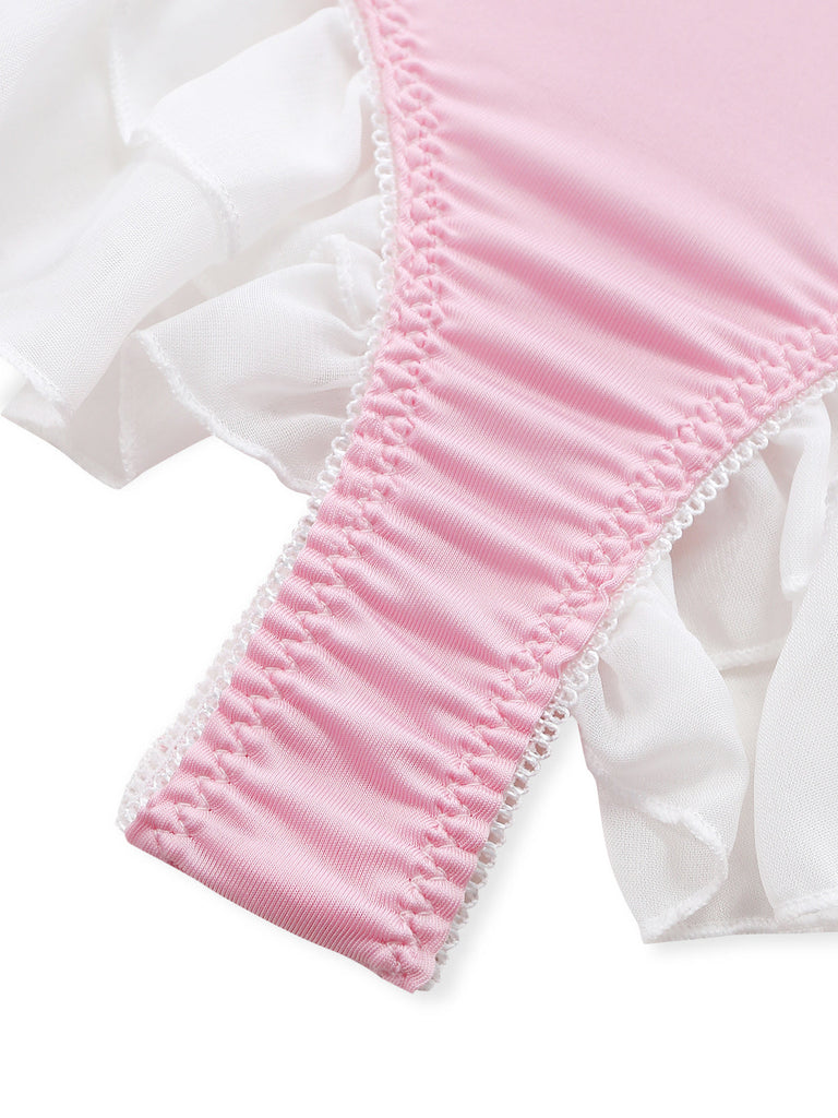 5PCS Bunny Ouvert Body Lingerie Années 1980 6
