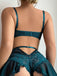 Nuisette dentelle motifs floraux noire années 1960