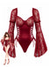 Body corset rouge en dentelle style victorien Années 1960 - 1