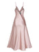 [Prévente] Chemise de nuit rose à bretelles satin brodé années 1930
