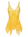 Chemise de nuit transparente en dentelle à bretelles spaghetti des années 1970