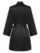 Peignoirs courts en faux satin noire des années 1970