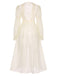 2PCS Chemise de nuit et peignoir fendus bretelles florales 1950s