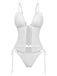 Bikini en dentelle blanche double couche des années 1940